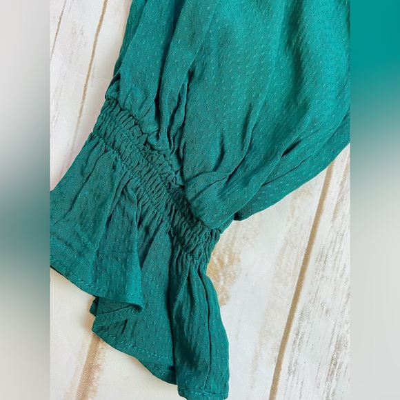A New Day Target Green Smocked Blouse Size XS Extra Small NEW - Picture 3 of 7